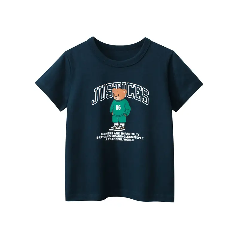 2025 Children Cartoon T-Shirts Cute Clothes for Boy 100% Cotton Bear Dinosaur Kids Girls Short Sleeve Casual Sport Top Tees - Image 9