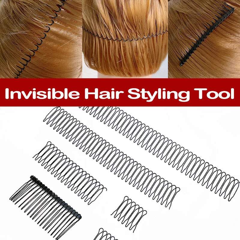 

Black Invisible Professional Female Roll Black Curve Clip Pin Invisible Bang Fringe Hair Comb Hair Accessories Styling Tool