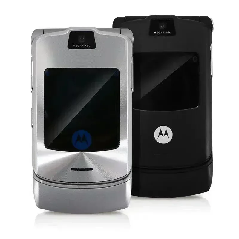 Recommended Mobile Phone Motorola RAZR V3 Mobile Phone Folding Clamshell Original GSM 850/900/1800/1900 Convenient Motorola