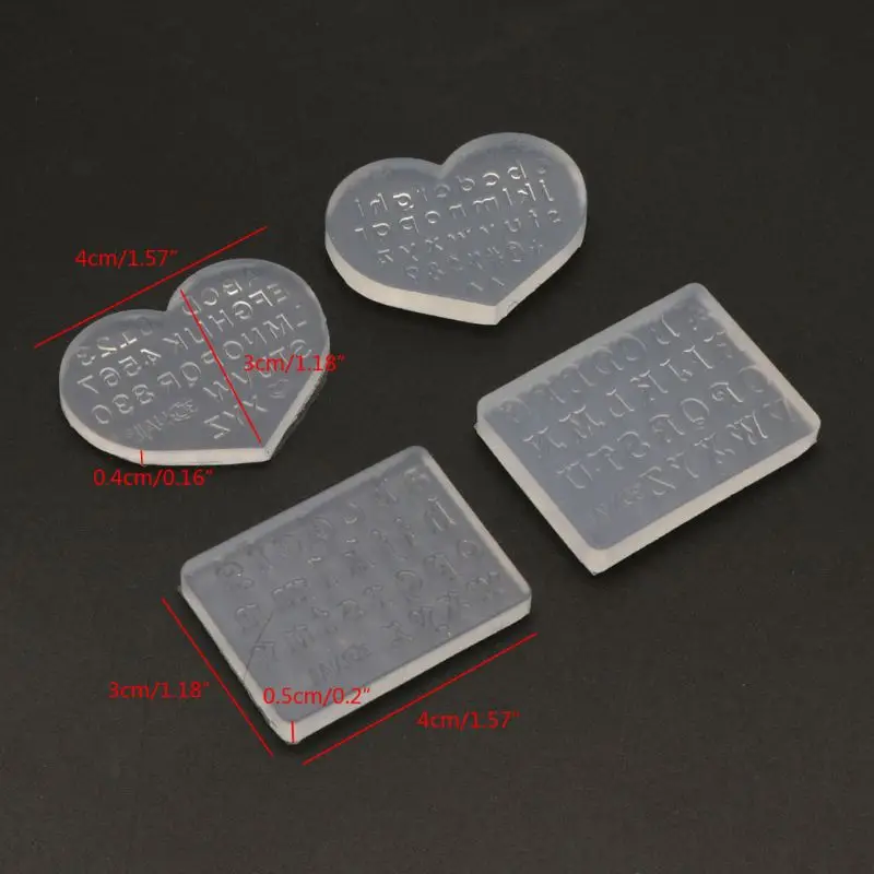 2Pcs 3mm Small Size Numbers Letters Mold Pendant Resin Silicone Molds Resin Message Fillings Making Jewelry Making Tool Dropship