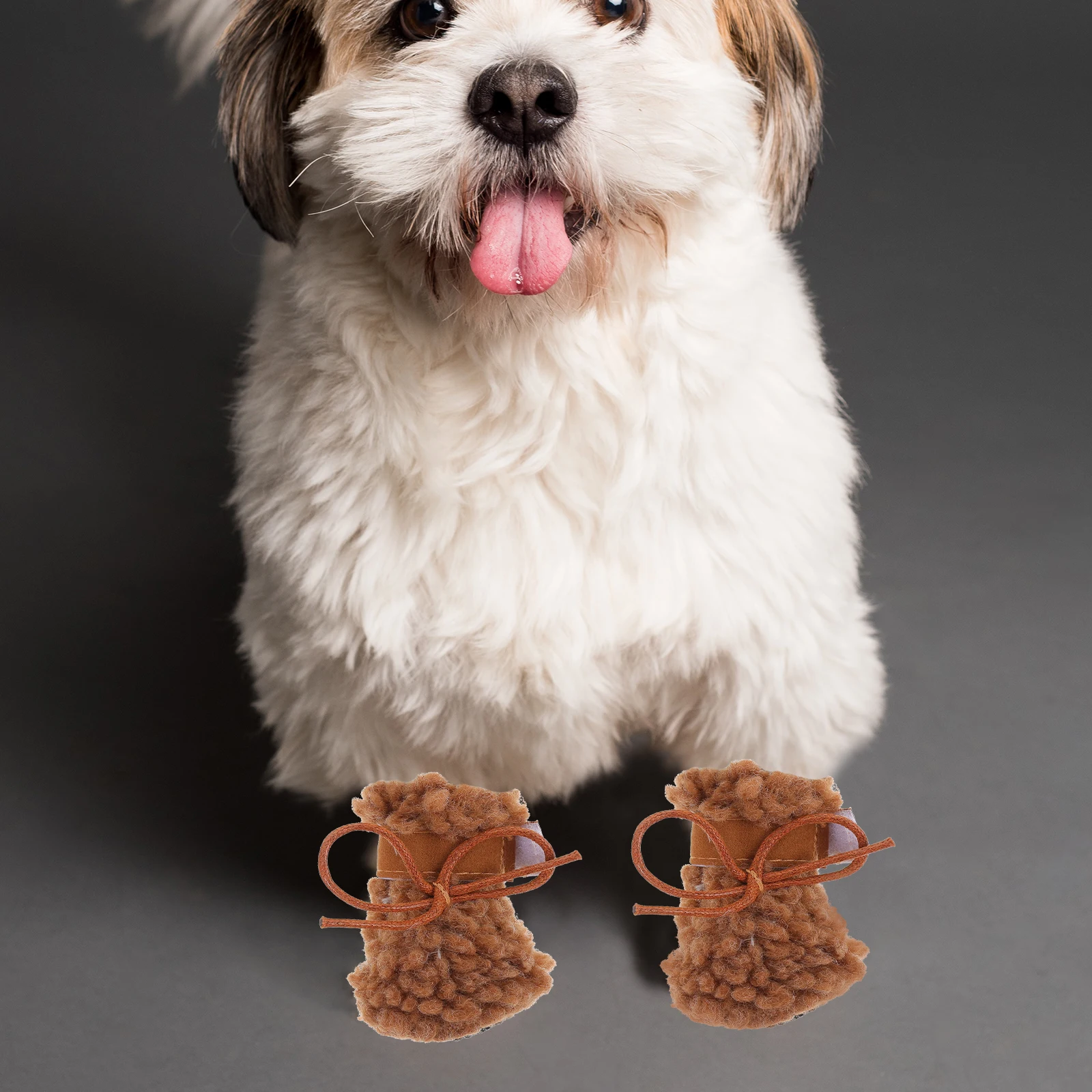 

4 Pcs Dog Snow Boots Pet Shoes for Dogs Paw Protectors Footwear Size Anti Skid Winter Warm Boot Outdoor Sports Dog
