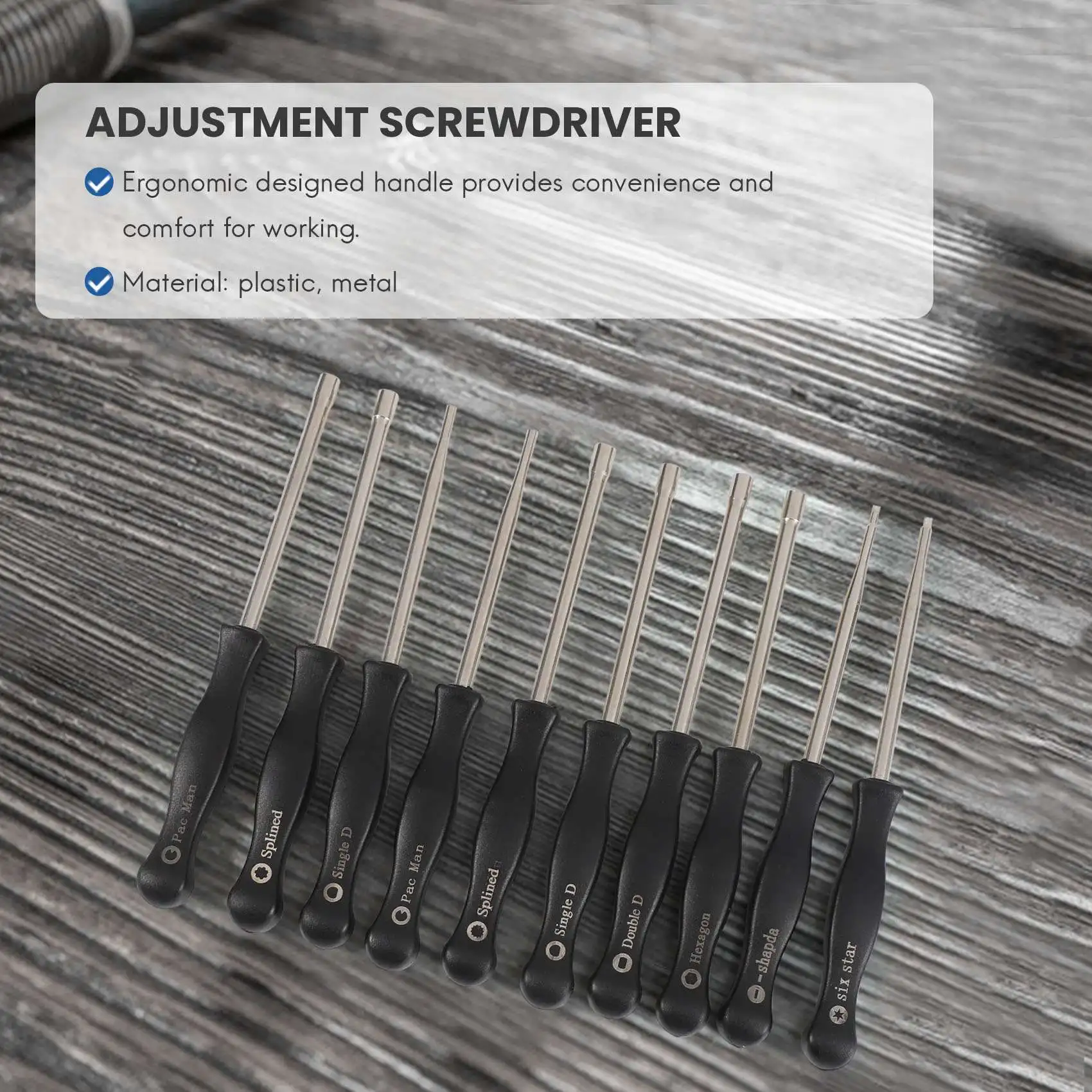 

AA21-10 Pcs Tune Up Carburetor Adjusting Screwdriver Tool Kit With Carb Cleaning Needles Brushes For Walbro Zama Ryobi For Stihl