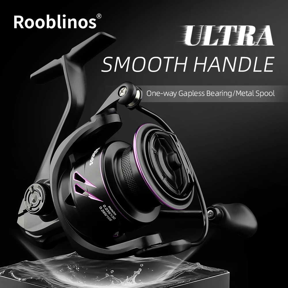 Carrete giratorio Rooblinos PE Finesse – para agua salada y dulce