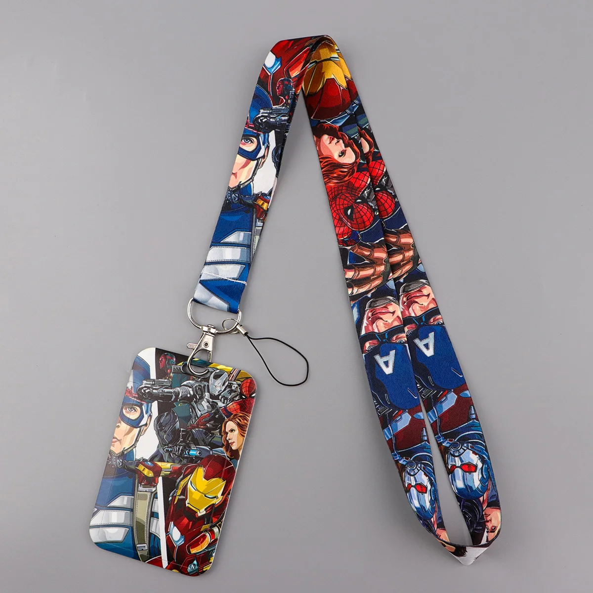 

Superhero Lanyard for Keys ID Badge Holder Credit Card Student Phone Hanging Neck Strap Keychain Lariat Accessories