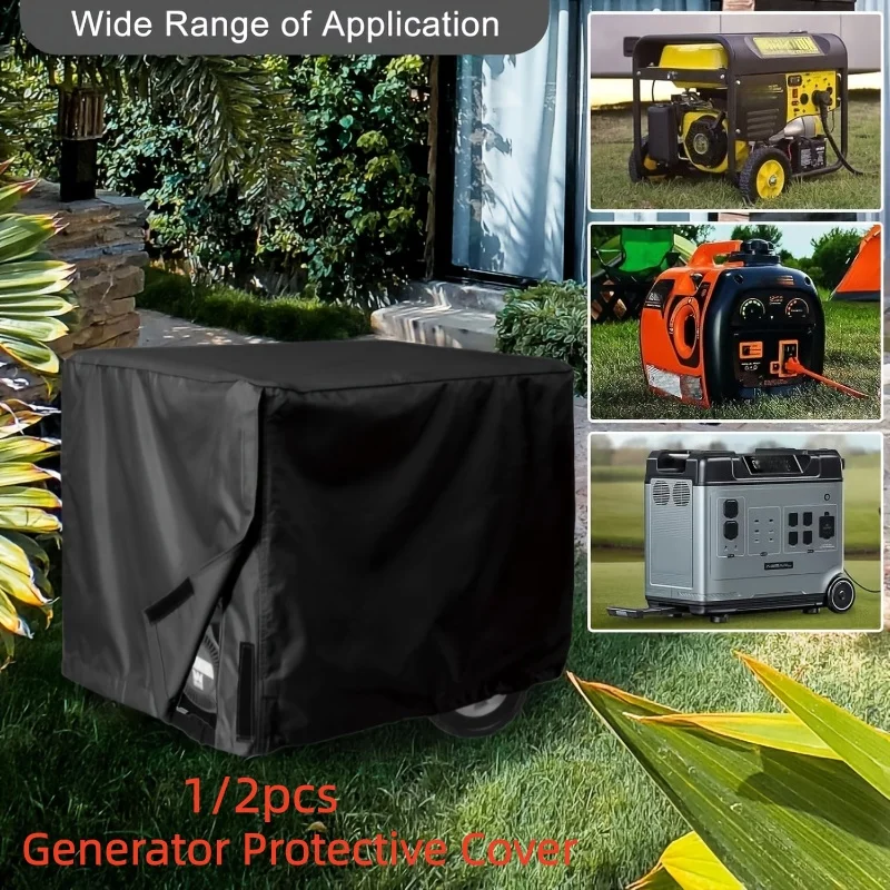 1/2Pcs Generator Dust Cover，Oxford Cloth ，Buckle & Velcro Closure, Windproof & Dustproof, Sturdy Practical, Easy to Clean