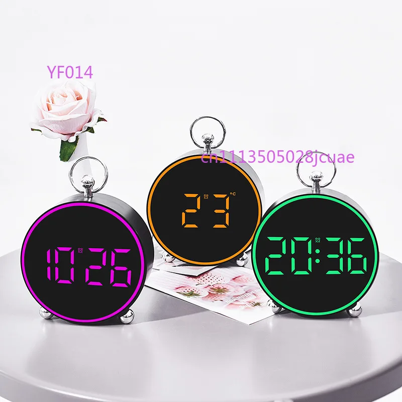 

Minimalist LED Electronic Alarm Clock Multifunctional Temperature Display Bedside Plastic Desk Clock Home Decor 8025