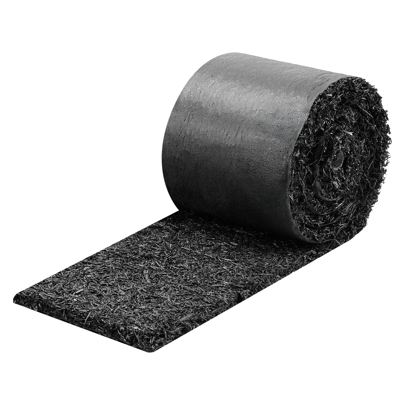

Рулонный мат из резиновой мульчи, 2 рулона, 140 x 4,5 дюйма, бордюр из переработанной резины для постоянной мульчировки, барьер для цветов с натуральным видом