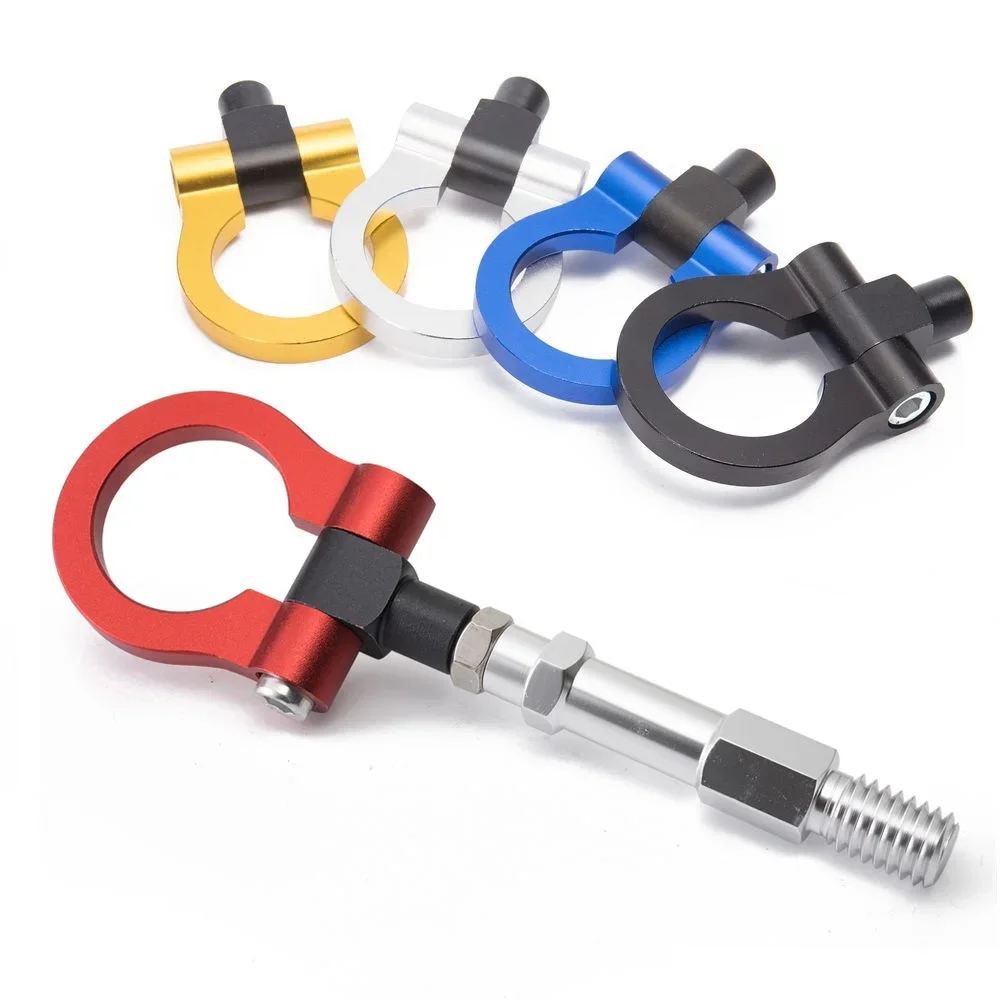 牽引フックカーレース CNC ビレットアルミフロント/リア牽引リングフックキットアウディ A4 2010-2015 HU-RTHLPH018