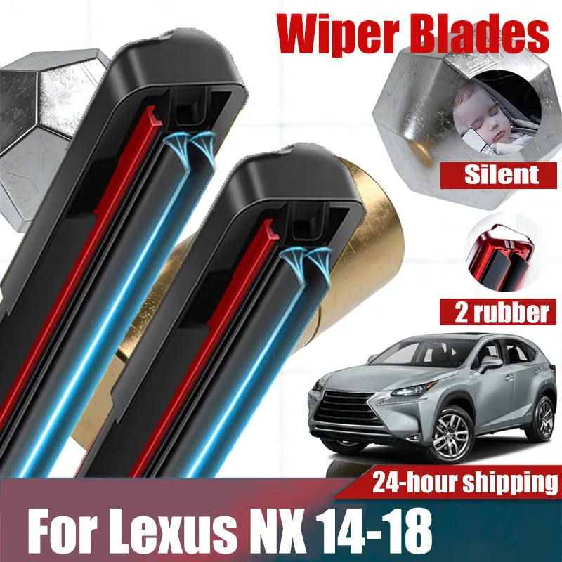 

3Pcs Front Rear Windscreen Wiper Blades Kit For Lexus NX 200 300 NX200 NX200t NX300h 2014 2015 2016 2017 2018 26" 16"12"