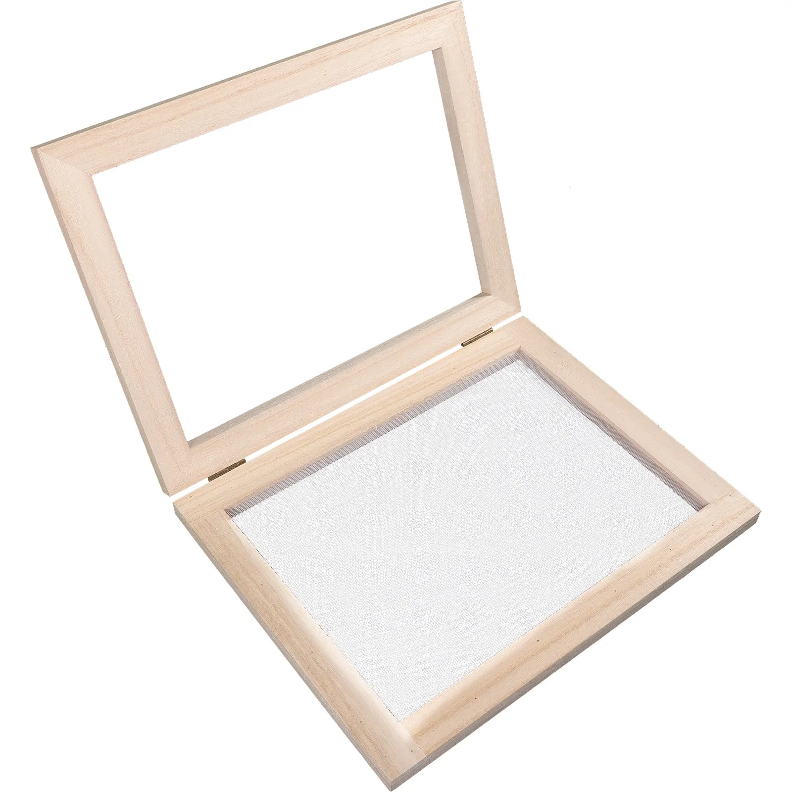 DIY Paper Making Frame Wooden Handicraft Screen for T-Shirt Printing Bags Cloth Crafts Reusable Eco Learning Tool