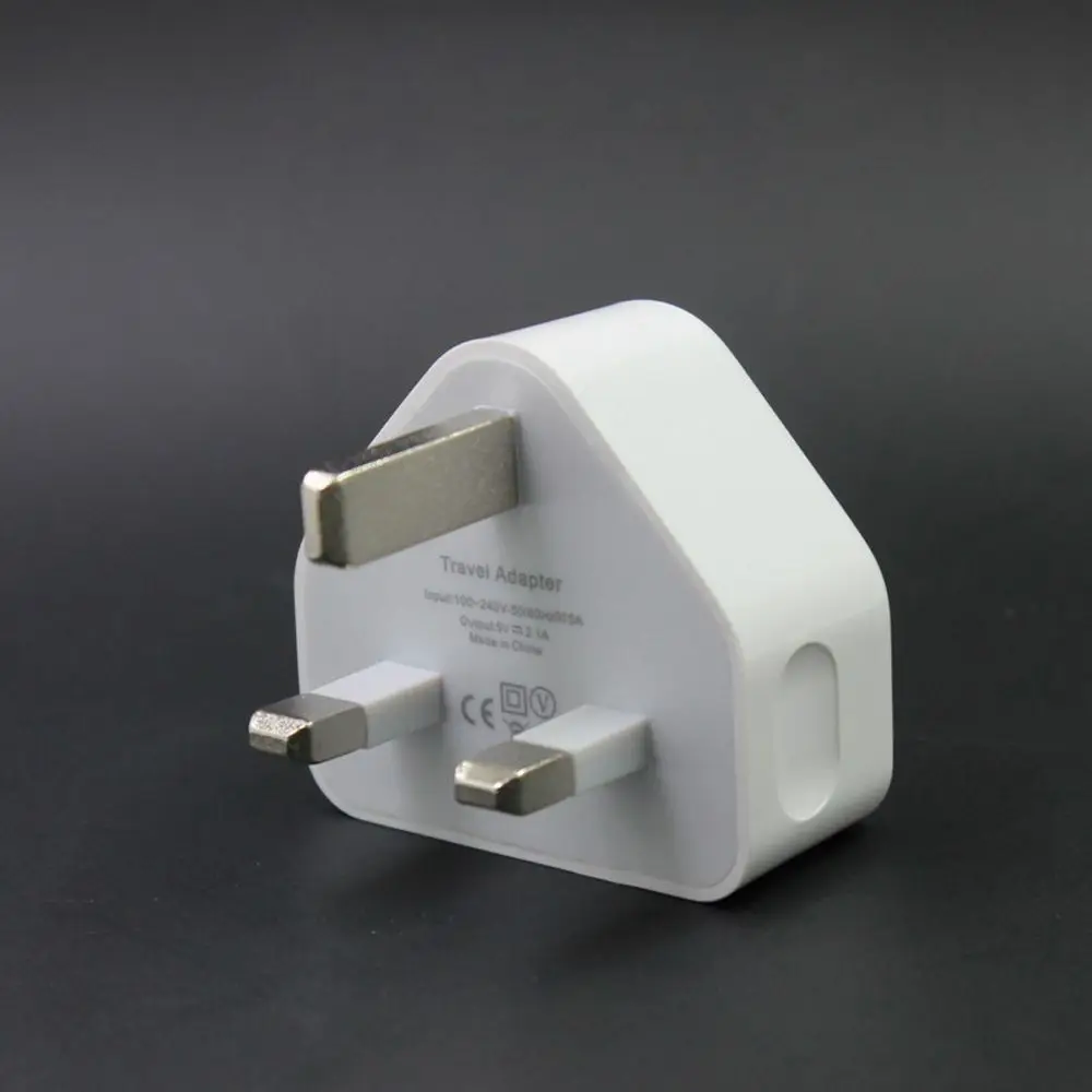 3 Pin 2 USB Port 5V 2.1A Plug Adapter UK Plug Dual USB Fast Charger