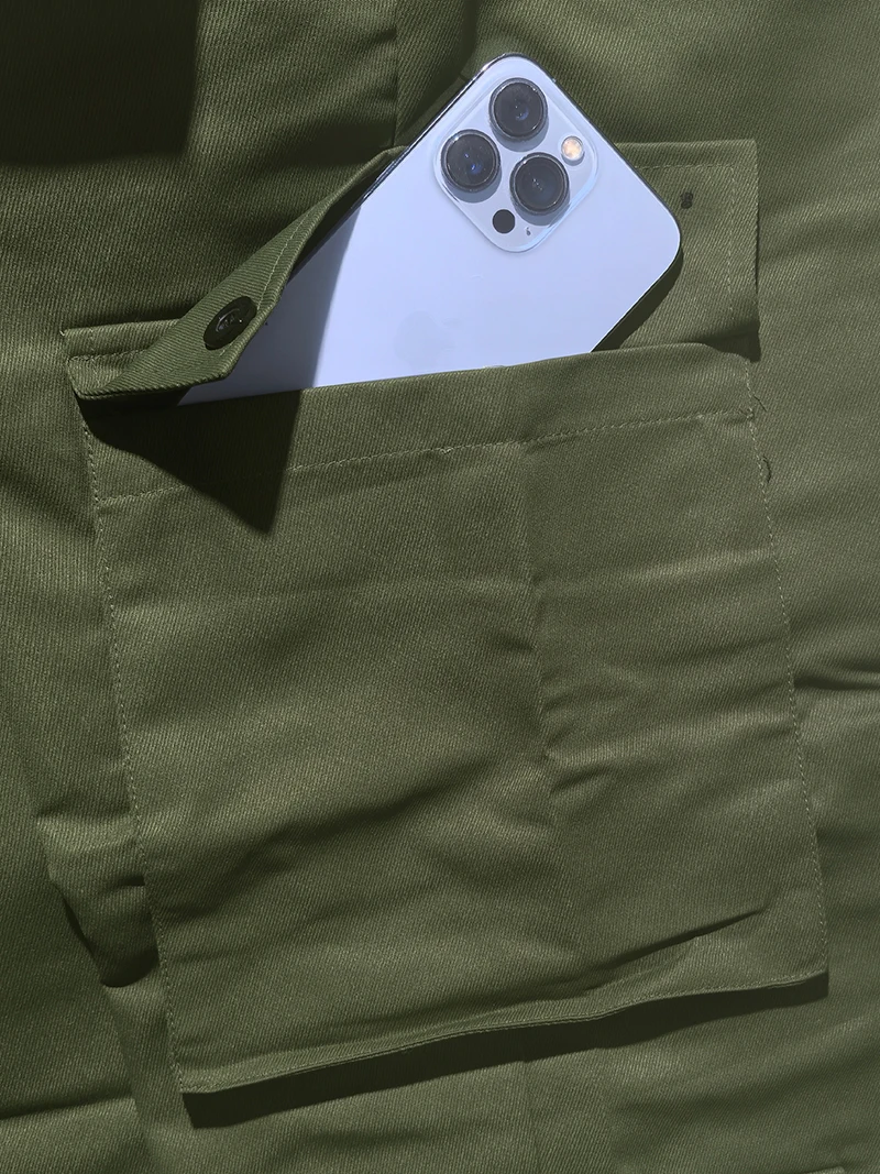 Herren Cargo-Hosen mit elastischem Bund, Kordelzug, mehreren Taschen, normaler Passform, geradem Bein, lässige Frühlings- und Herbst-Outdoor-Streetwear-Hosen – Detail 10