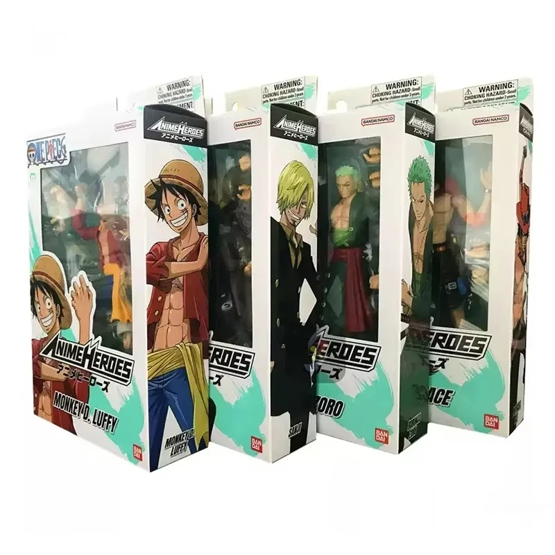 

Bandai Pirate King Anime Figures Luffy Zoro Aishan Handheld Model Action Figure Series Decorations Children'S Toy Gifts