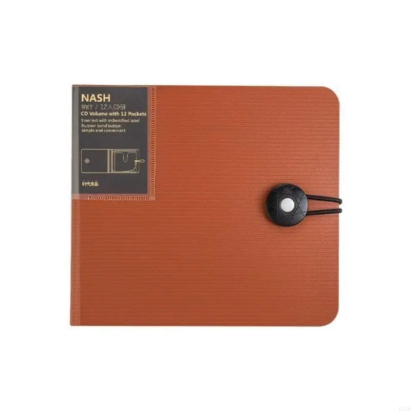 K3NB 12-layered CDs Bag DVD-Discs Cases 12-slot Storage Box Sleeve Cover Wear-resisting for Car Travel Home Office