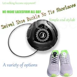 Metal Wire Swivel Automatic Buckle Rope Sneaker ShoeLaces for Kids/Adult No Tie Shoe Laces Quick Lock Shoestrings for Sport Shoe