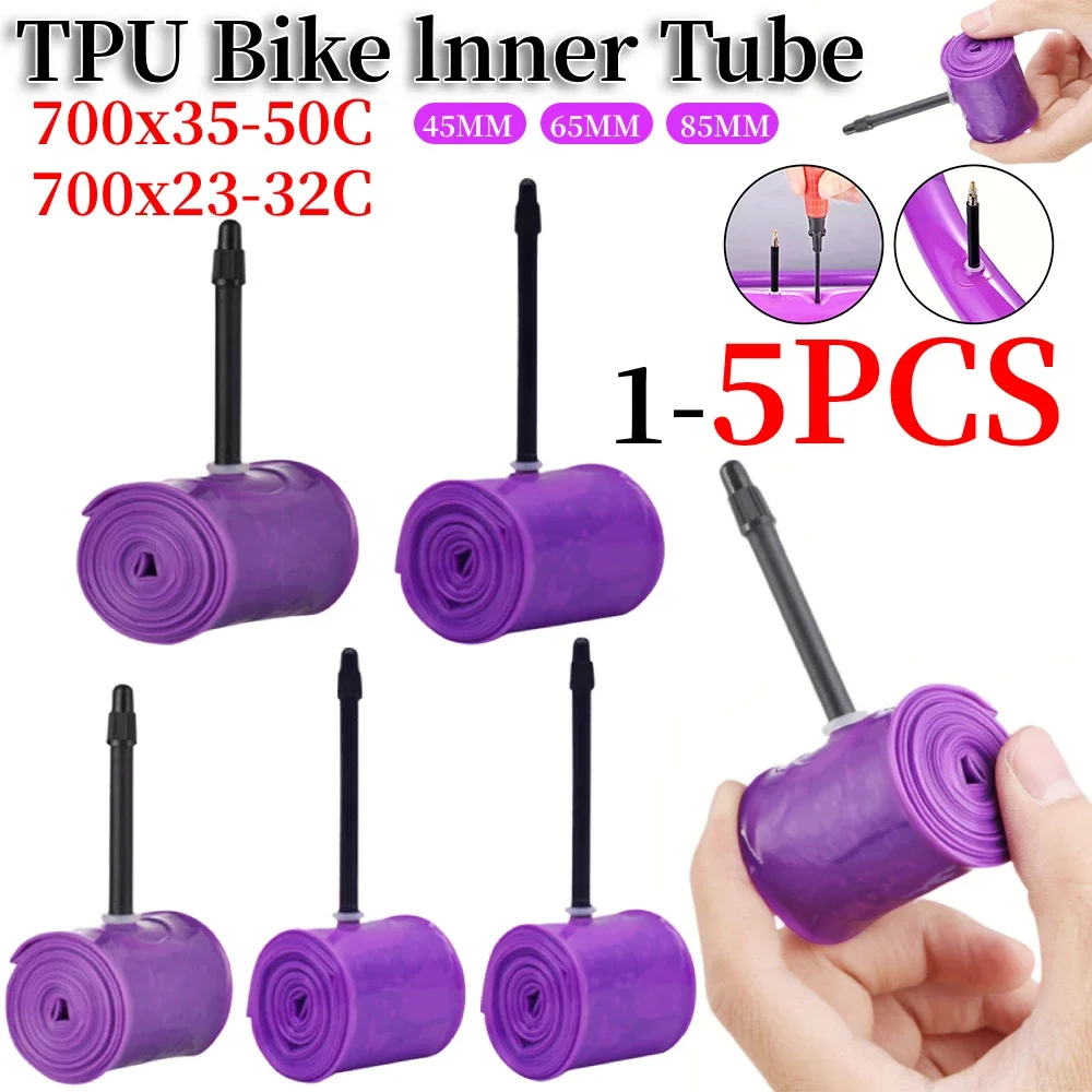 700x35-50C/23-32C Ultralight Bike Inner Tube 45/65/85mm Length Presta Valve Bicycle Inner Tube Bicycle Accessories for Road Bike