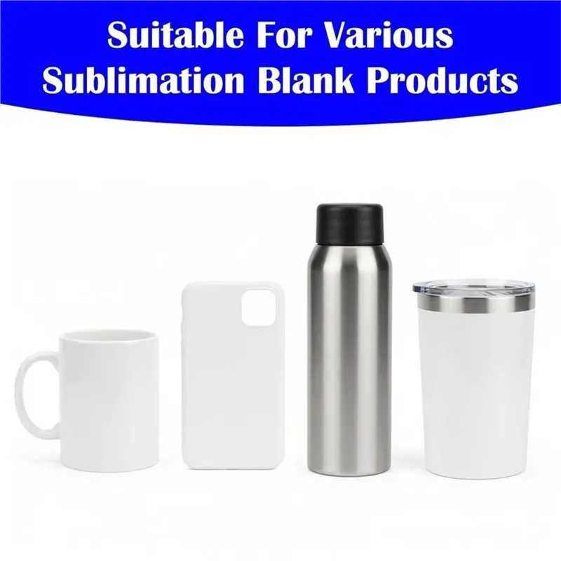 A03F-For Tumblers, Mugs Cup Compatible 100Pcs Sublimation Shrink Wrap Sleeves- 5 Sizes For Sublimation Wrap
