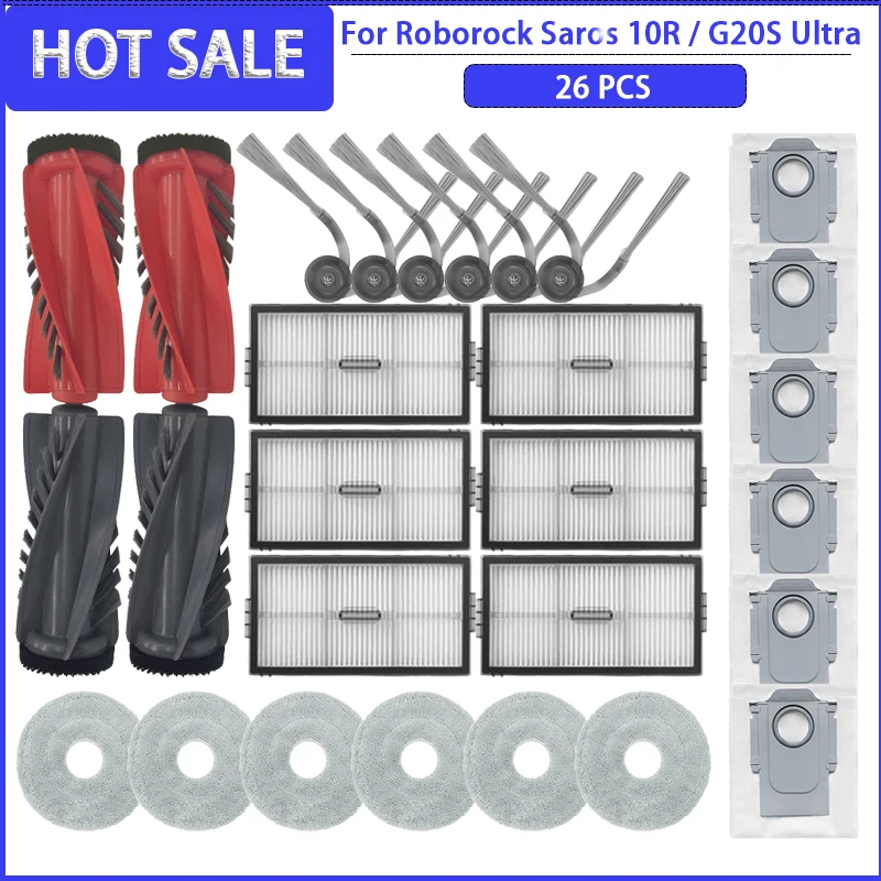 Kompatibel mit Roborock Saros 10R / Qrevo CurvX / Qrevo Curv 2 Pro / Qrevo Curv 2 ProX / G20S Ultra Zubehör Ersatzteile