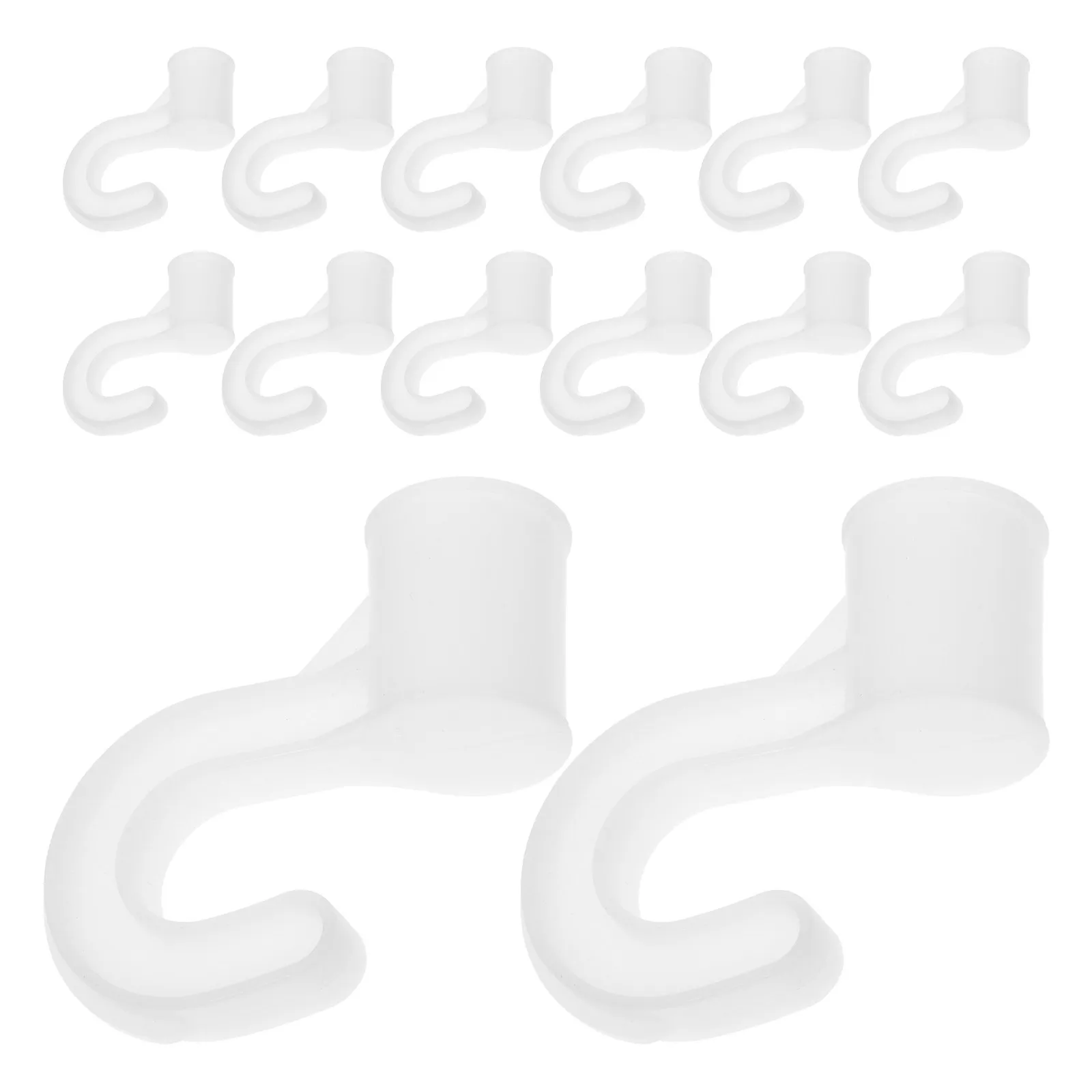 20Pcs Closet Rod Connectors Plastic Pole Holders for Wardrobe Storage Quick Assembly Sturdy Support Closet Rod Brackets Hanging view 4
