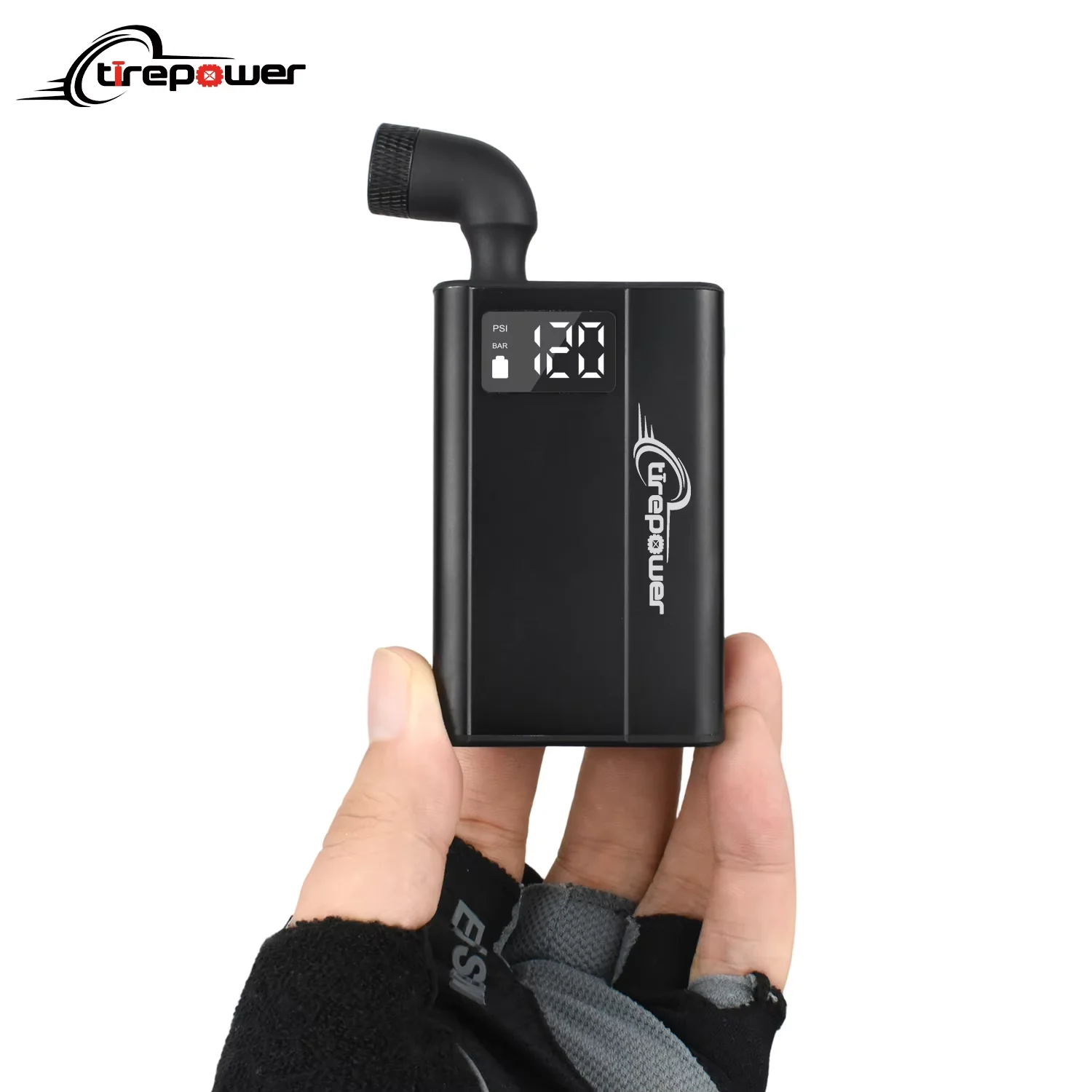 

Mini Bike Electric Air Pump 120PSI With Schrader Presta & Clik Valve for Road MTB Bikes Rechargeable Compressor Tire Inflator