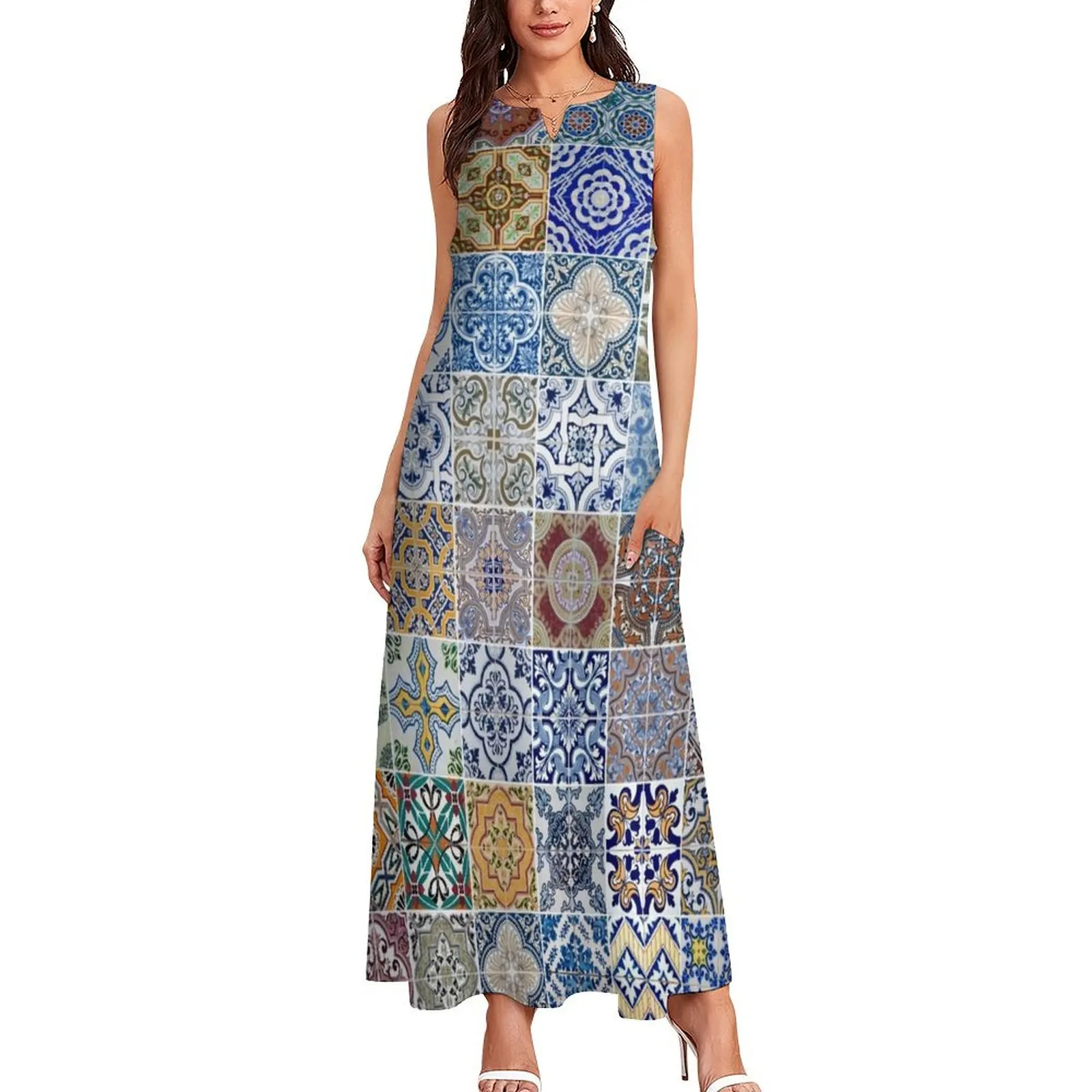 Set of 48 ceramic tiles patterns Long Dress women's luxury party dress party dresses women Dress