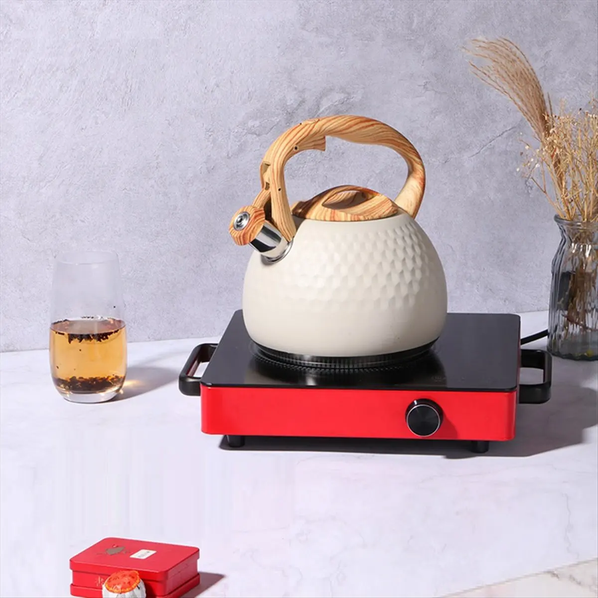AA14 Kettle Whistling Kettle 3L Kettle Lid with Handle Induction Cooker Gas Stove Kettle A - view 5