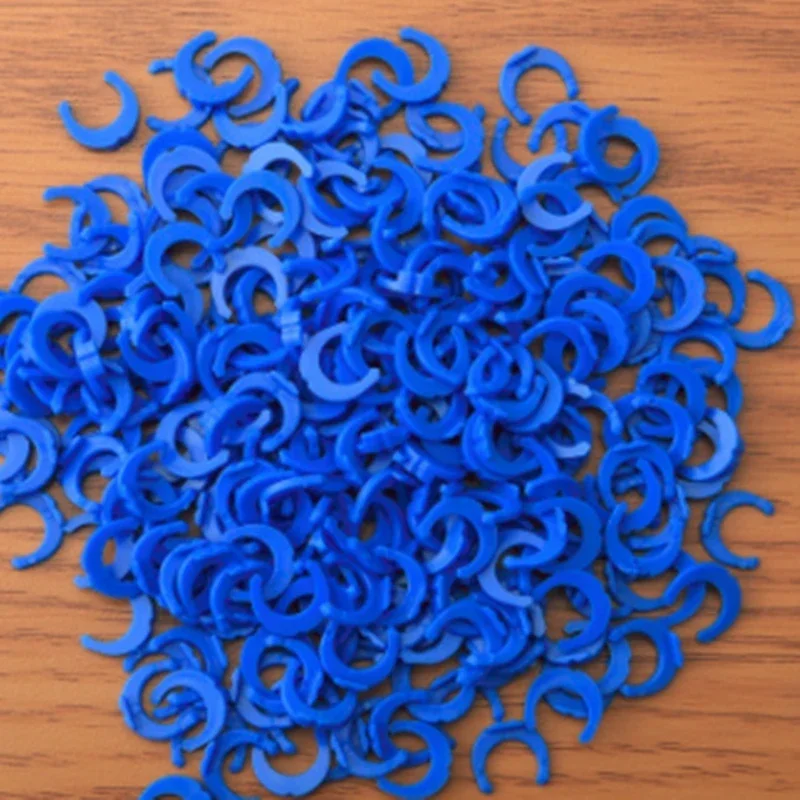 1000pcs/bag Water Purifier 2 Points Quick Connector Pipe Card Snap Plug Blue Snap Ring Buckle Nozzle Diameter 6.5mm