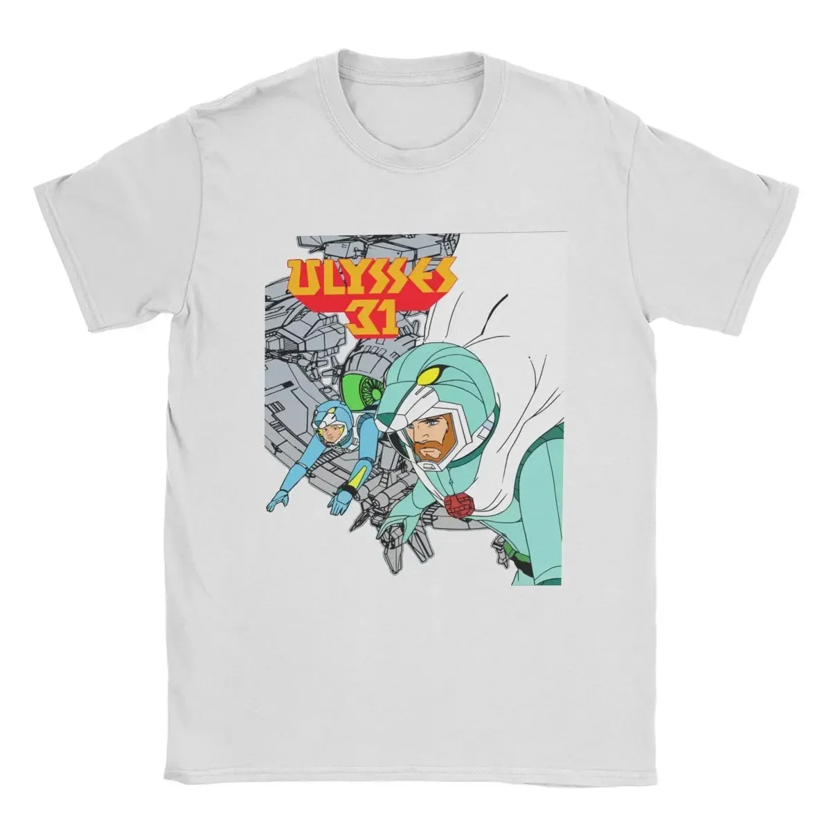 100% Cotton Tees Round Neck Short Sleeve T Shirts Plus Size Tops Space Ulysses 31 T-Shirt for Men Cartoon Humorous t shirts