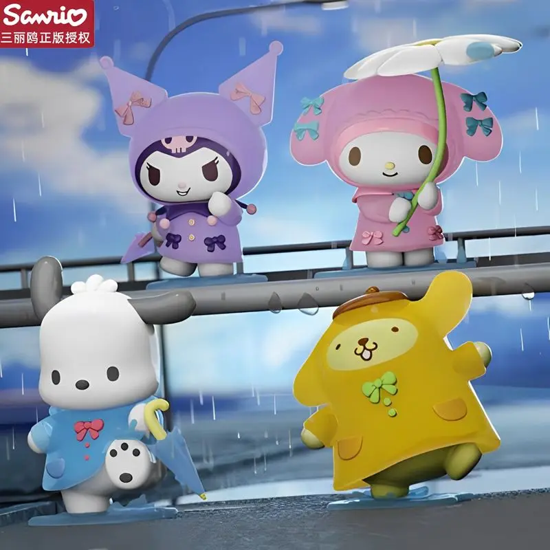 

Original Sanrio Rainy Day Series Ornaments Kurome Pudding Dog Doll My Melody Cartoon Cute Series Hobby Toys Children Girls Gifts