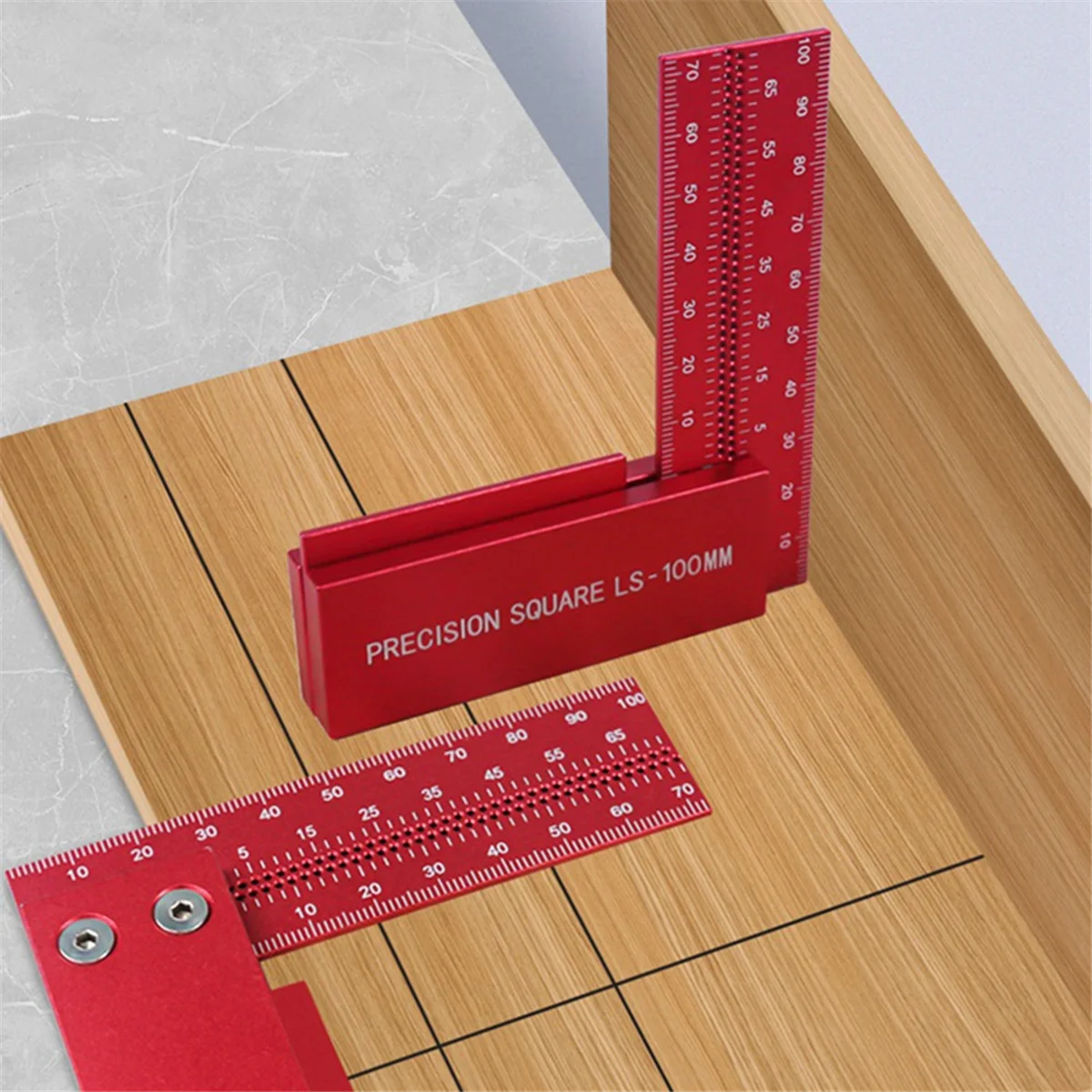 Régua De Calibração De Precisão De Carpintaria, Carpenter Square T-Type Scribing Marking Gauge, Ferramentas De Medição De Altura