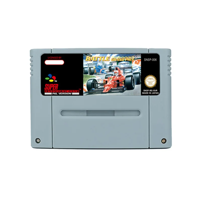 Battle Grand Prix Action Game for SNES 16 BitRetro Cart Children Gift