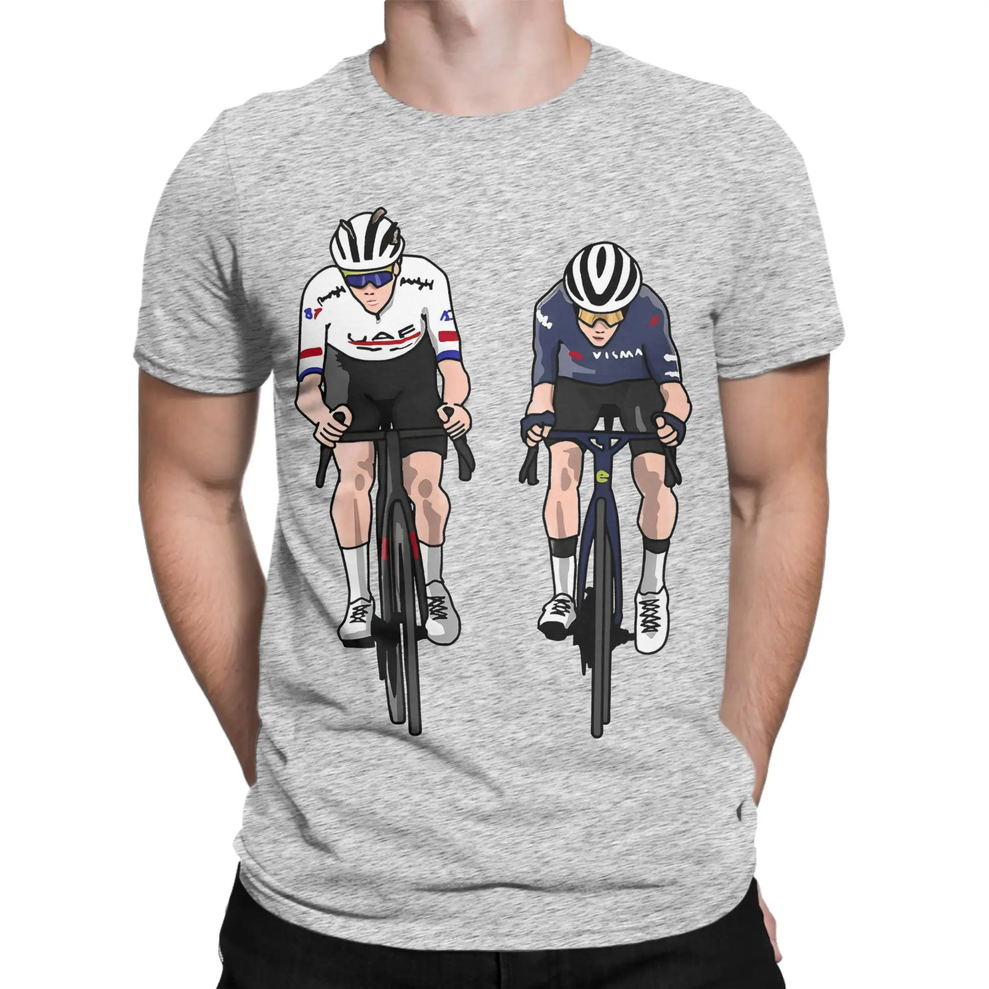 محب TADEJ POGACAR تي شيرت الرجال الياقة المستديرة القطن الخالص تي شيرت الدراجات NO1 قصيرة الأكمام تي شيرت جديد وصول الملابس #3