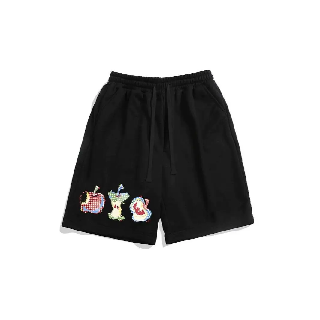 

Retro American BF Lazy Style Five-Quarter High Waist Wide Leg Shorts Unisex Summer Outdoor Sports Shorts Straight Cut Micro S...