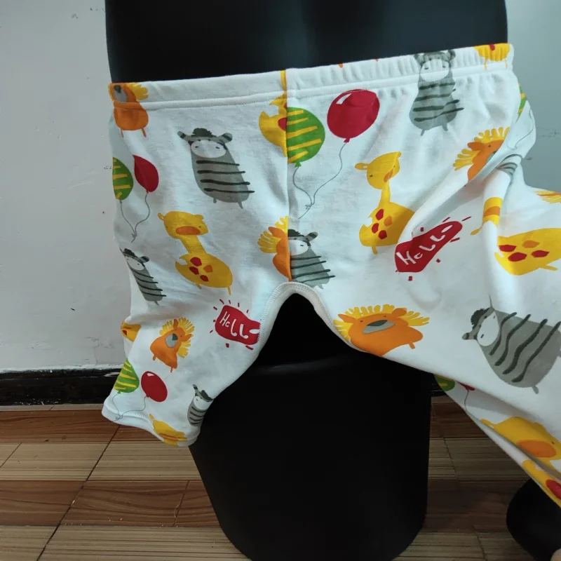 

DDLG шорты из чистого хлопка с принтом, трусы с открытой промежностью, ABDL, мягкие свободные дышащие трусы для взрослых и детей, домашняя нижняя часть для пар