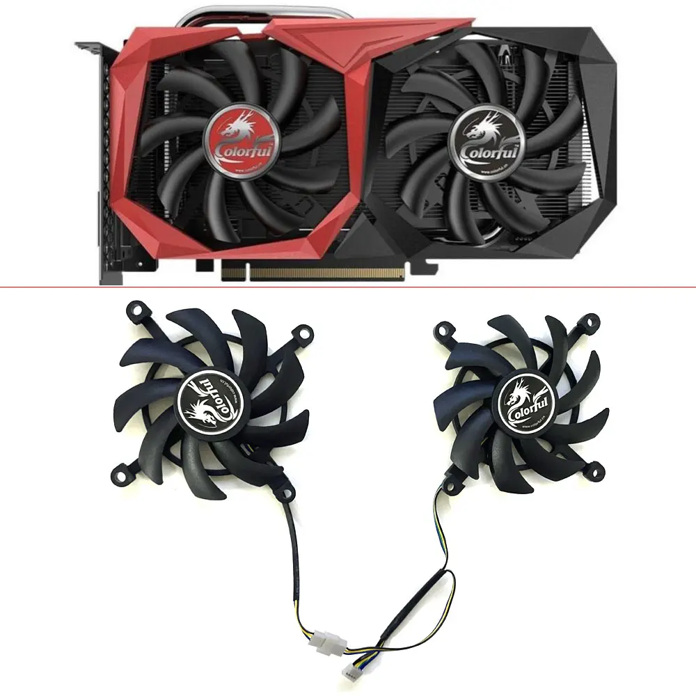 

Охлаждающий вентилятор для видеокарты GeForce GTX 1660Ti 2060 2060SUPER, 85 мм, 4 контакта, RTX 1650 1660, 2 шт.