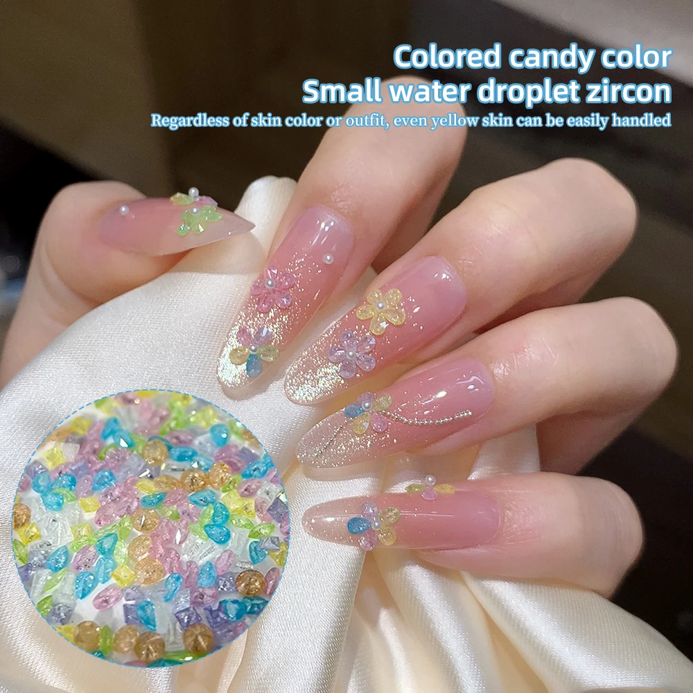 Nail Art Wates - KANIU 50/100PCS MIX 3D Mini Marquise