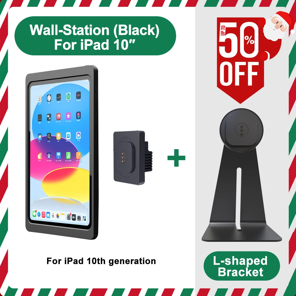 

EMONITA Wall Mount & Table Stand Charger for iPad Pro 12.9" (3rd - 6th Gen) – Magnetic Wireless Mount Charging, 18W Charging,