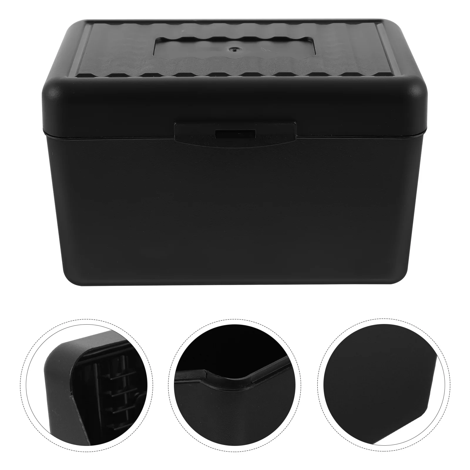 صندوق بطاقات العمل سعة كبيرة منظم سطح المكتب غطاء غبار حامل بطاقات المكتب المحمولة حافظة تخزين بطاقات الاسم القوية #5