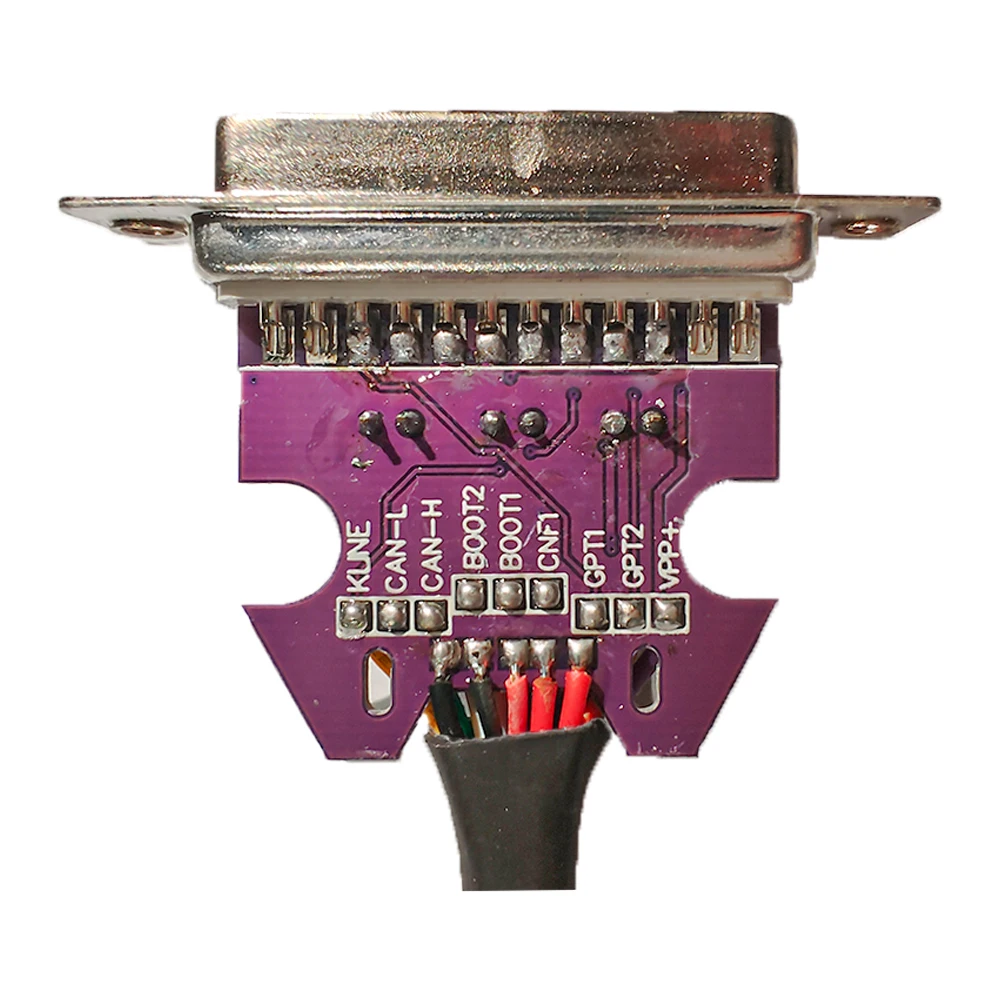 DB 25Pin الأرجواني LED عرض دبوس التمهيد إعادة تعيين CNF1 كابل محول ل VCI القراءة والكتابة ECU BATT VCC KLINE CAN-H CAN-L