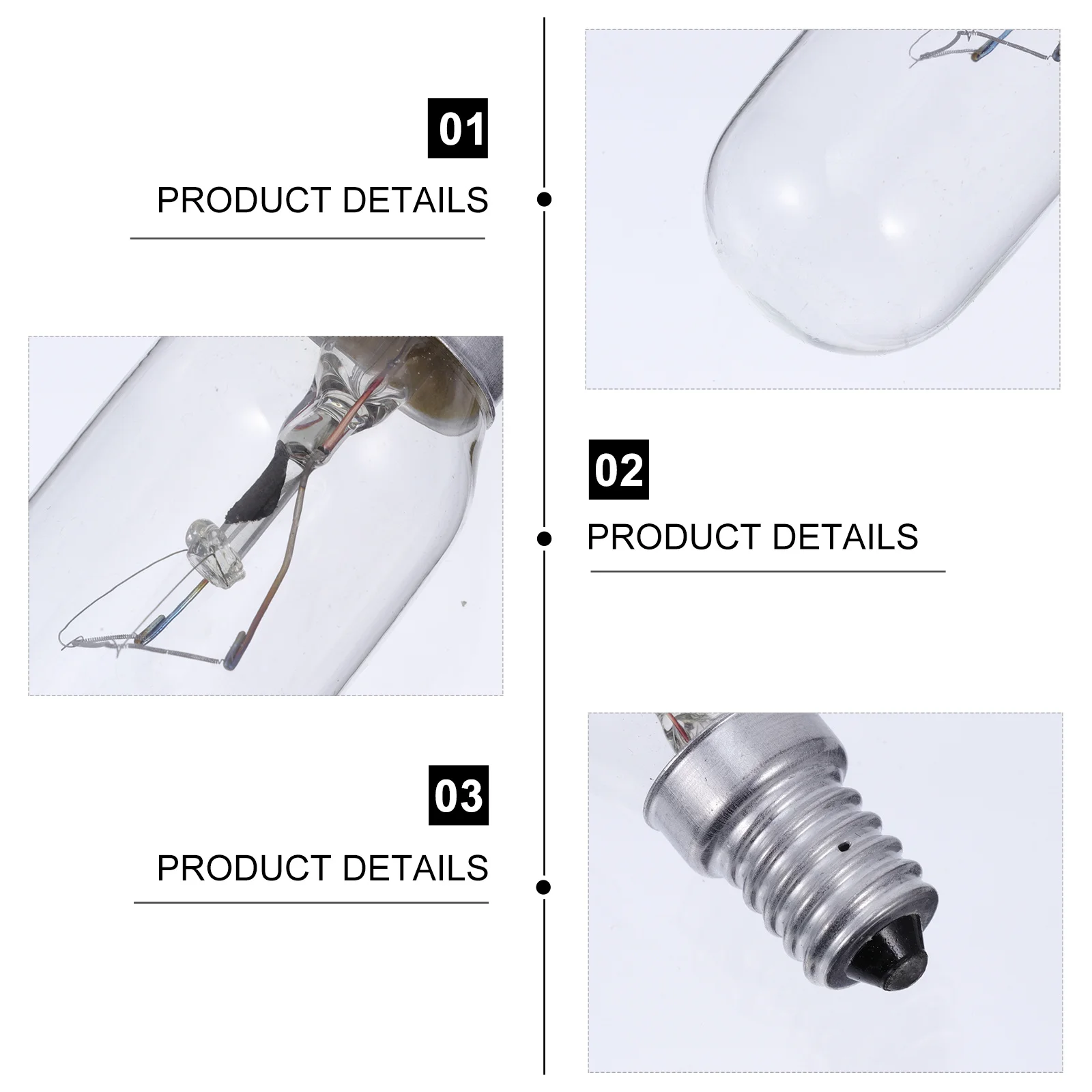 

3Pcs Cylinder Refrigerator Bulb 40W E14 Base Replacement Part Fridge Light Lamp for Microwave Dryer Refrigerator Bulb