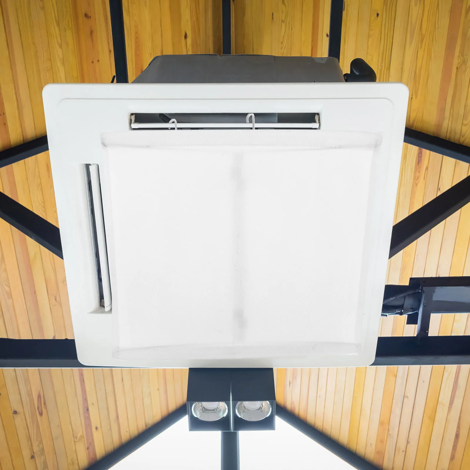 Square Ceiling Central Air Conditioner Windshield Deflector Anti Direct Blow Air Vent Baffle for Home Office Baffle