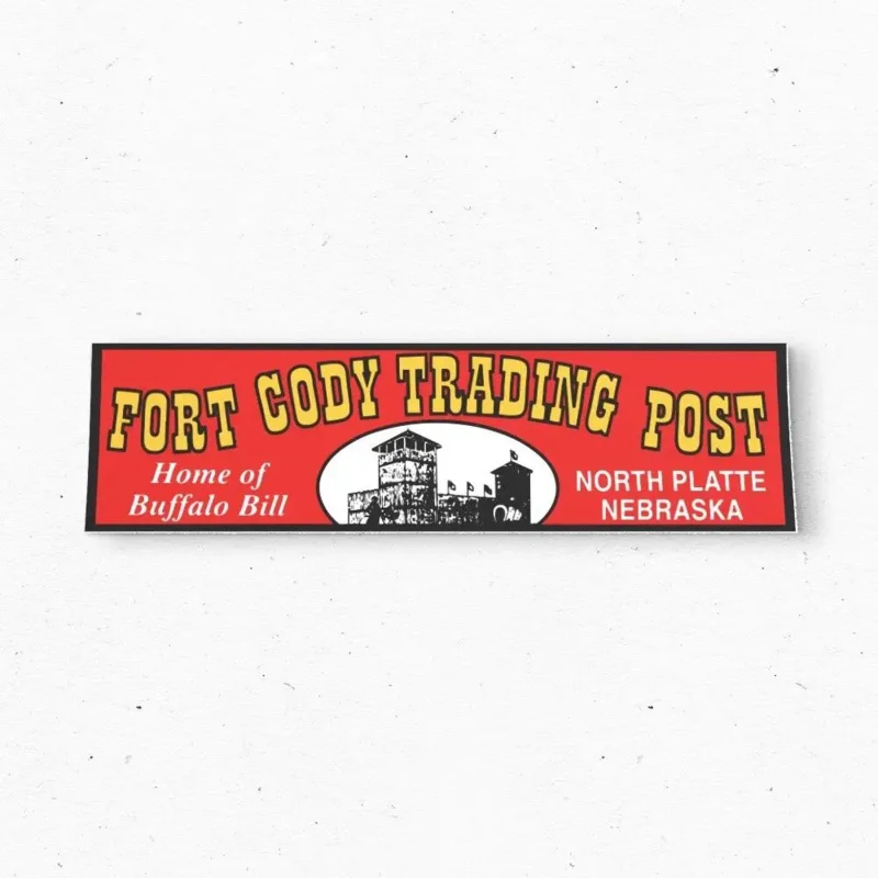 Fort Cody Trading Post NEBRASKA Bumper Sticker - Tourism USA Vintage Style 90s - Bumper Stickers - Car Stickers