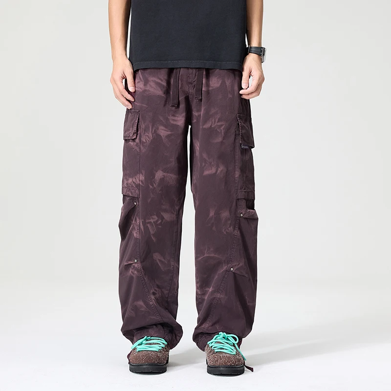 

Men Loose Casual Vintage Washed Cotton Plus Size Techwear Cargo Pant Cityboy Streetwear Fashion Outdoor Track Trousers