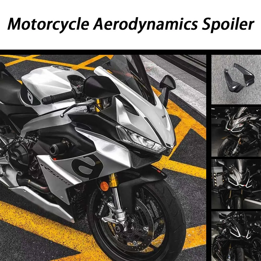 

Fit For RS660 2021 - 2025 Spoiler Accessories Side Wings Lower Fairing RS 660 Accessories Motorcycle Winglets Aerodynamic Kit