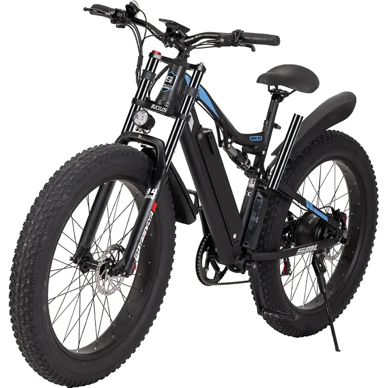 BUCKLOS مزدوجة الكتف دراجة الجبهة شوكة 26*4.0 الكهربائية الدراجة الجبلية تعليق الشوك 180 مللي متر السفر أنبوب الثلوج الشاطئ الشوك #2