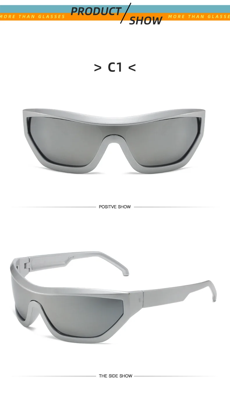 Vintage Luxus Marke Designer Übergroße Pilot Sonnenbrille Frauen Für Männer Shades Großen Rahmen Winddicht Beliebte Punk Sonnenbrille UV400 – Detail 5