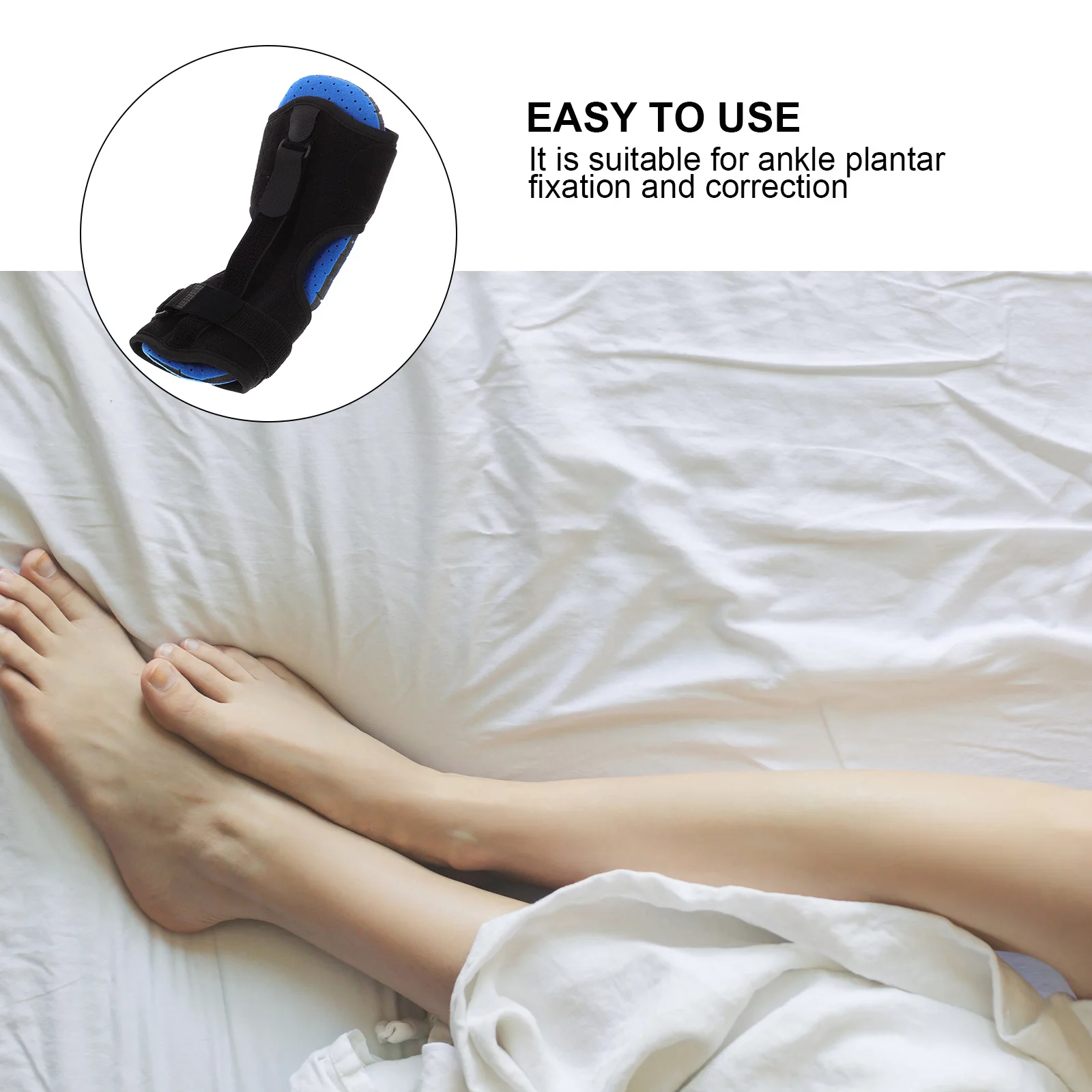 

Adjustable 1 Pair Brace Reinforce Foot Joint Protection Breathable Sweat Absorbing Pain Relief Injury Prevention for Sports
