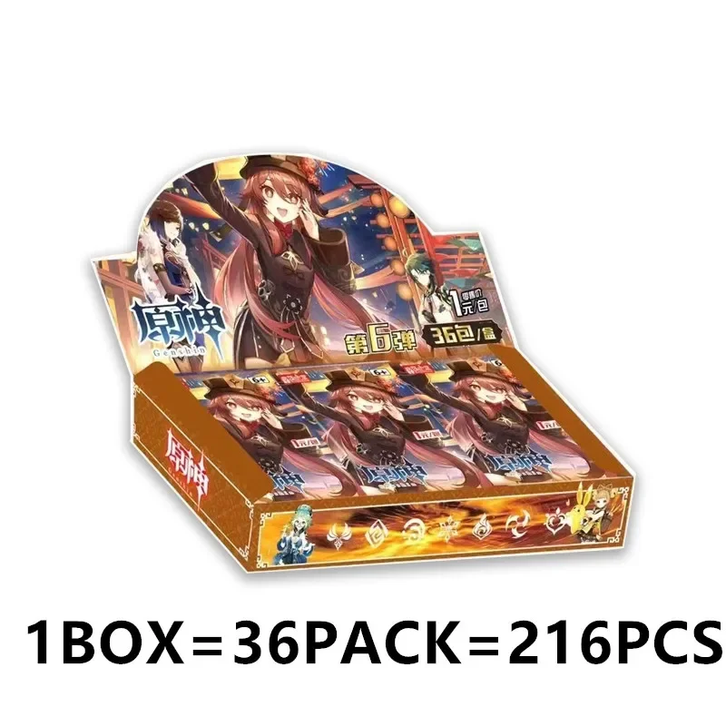 New Genshin Impact Cards Anime TCG Game Collection Pack Booster Box Rare SSR Surrounding Table Toys For Family Children Gift