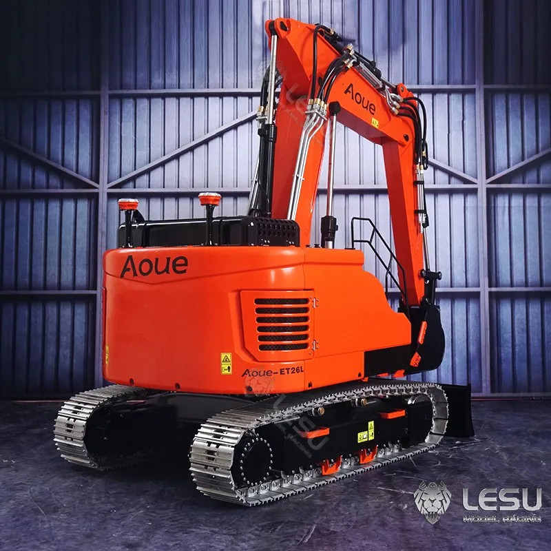 عدة LESU ET26L RC حفارة هيدروليكية 1/14 التحكم عن بعد حفار معدني لتقوم بها بنفسك نموذج ضوء صمام المضخة ESC لتحديد المواقع لعب للكبار TH19233