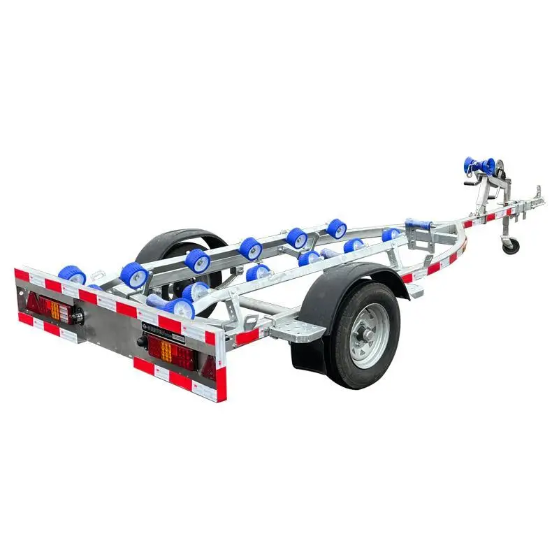 

Trailer Motorboat Listing Trailer Luya Boat Assault Boat Rubber Boat Trailer on the Road